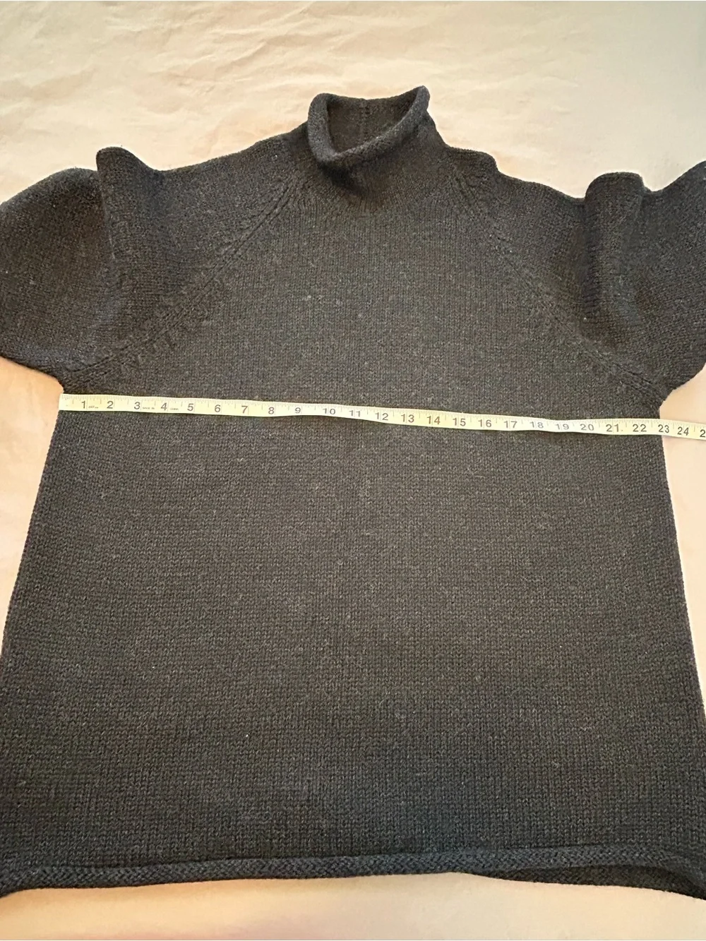 VTG Men’s J. Crew Roll Neck 100% Wool Sweater Dark Charcoal Gray Large Tall